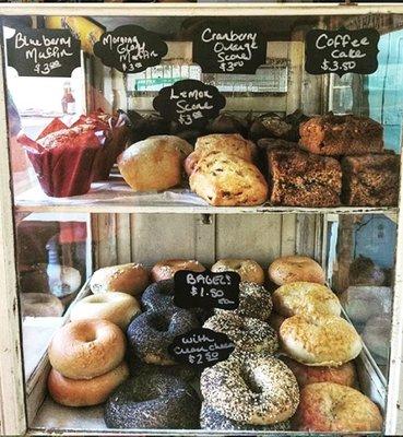 Fresh baked goods stocked daily.