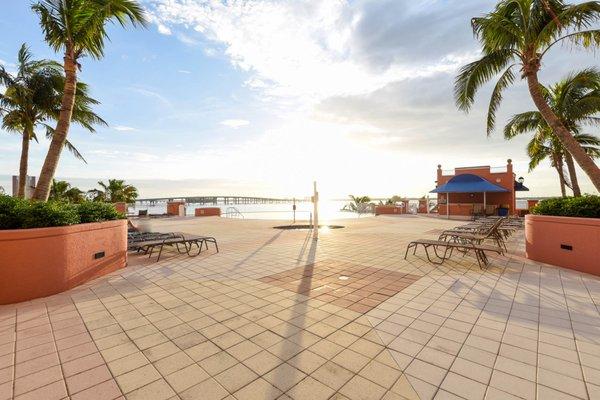 View at St. Tropez high rise, located in the River District of Fort Myers.