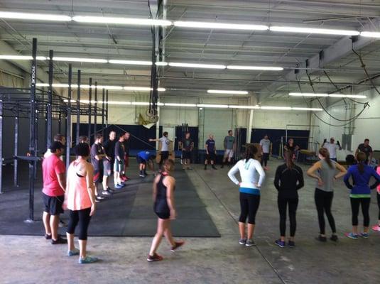 Pre-WOD stretching circle