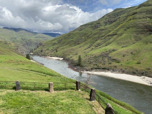 The Wild and Scenic Salmon River, That our Fishing and Hunting Lodge sits above.