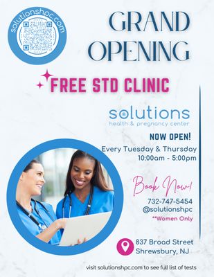 STD Clinic now open!