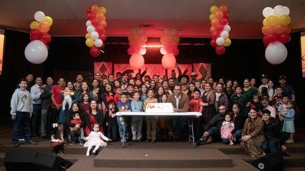 Parte de nuestra congregación en nuestro pasado aniversario