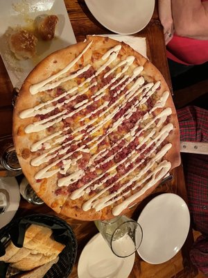 Mashed potato pizza