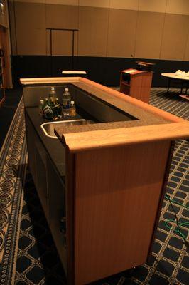 Beyond Woodworking Custom Mobile Beverage Bar for the Gardens Restaurant, Penn Stater Hotel and Conference Center, Penn State University, PA