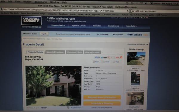 Property is listed for sale at Coldwell Banker 08/09/2013