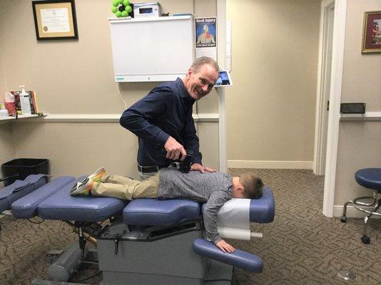 Dr. Haven with one of our younger patients.