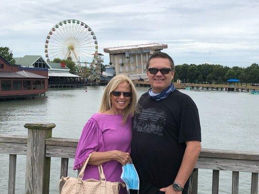 2 of the owners enjoying a Sat. @ Broadway at the Beach.