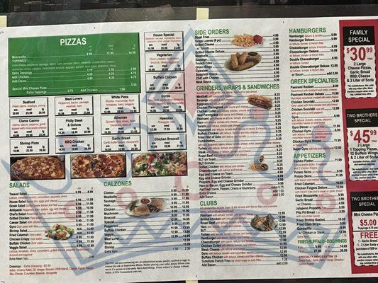 New menu since Nov 2022.