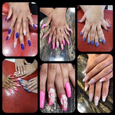 3D Nail art or designs are our specialty.  Call 727-595-9999 to book an appointment with one of our many highly talented artists.