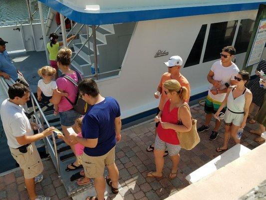 Glass Bottom Boat ride in Key Largo, FL...group tour