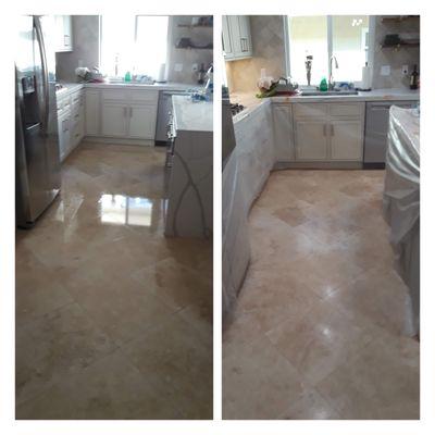 Polishing marble floor (Cremamarfile)