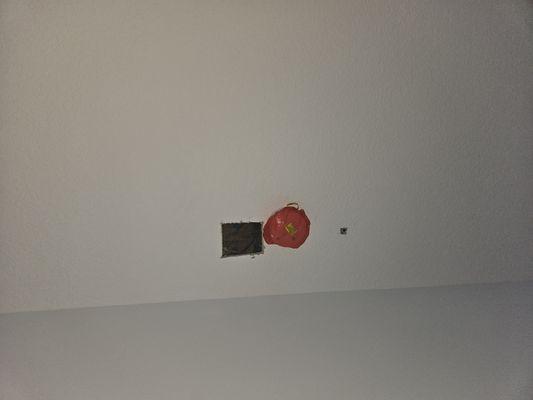 Installed drywall over smoke detector connection