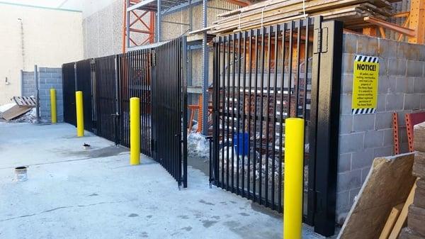 Custom made gates installed