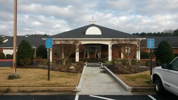 Entrance to main bldg