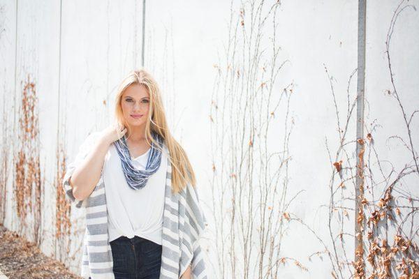 Sustainable, USA-made scarves. Dona Bela Shreds - Shred Lite.