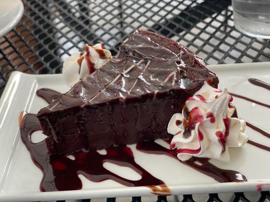 Chocolate cake yum but they don't need to add junky plastic cool whip!