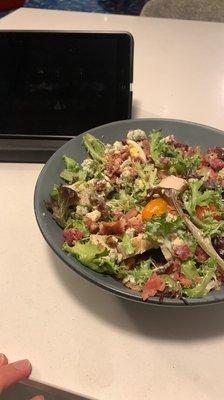 Cobb salad tossed in ranch