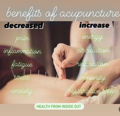 benefits of acupuncture!