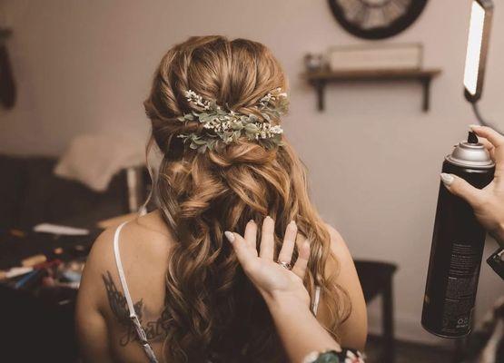 Full Balayage, Hair Extensions and Bridal Updo