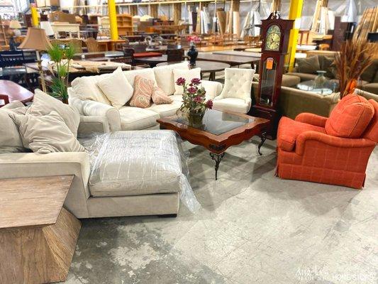 Mid-century modern furniture is a hot commodity here!