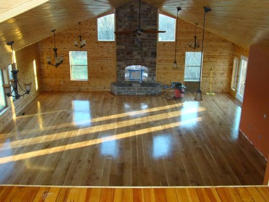 This is our flooring  and car siding in one of our customer's home.