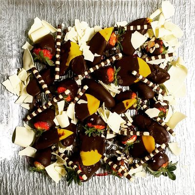 Chocolate covered platter