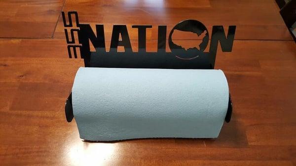 Paper towel holder powder coated black for  www.355nation.net