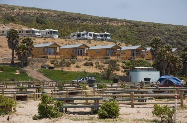 Custom built cabins by API at Jalama Beach, CA