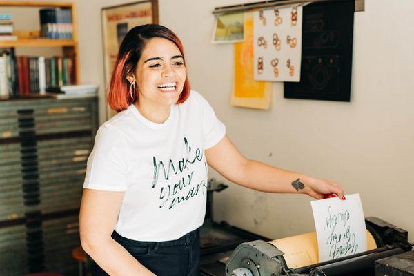 Printing on a Vandercook Press