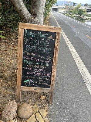 Happier Cafe menu