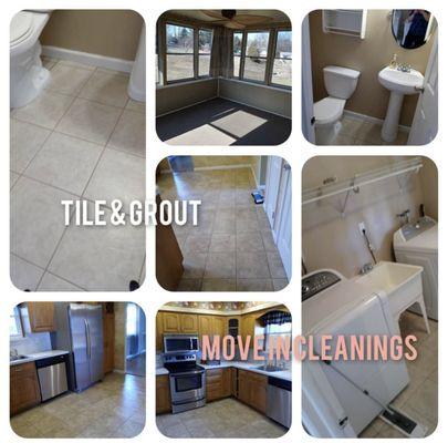 Move in cleaning with tile and grout!