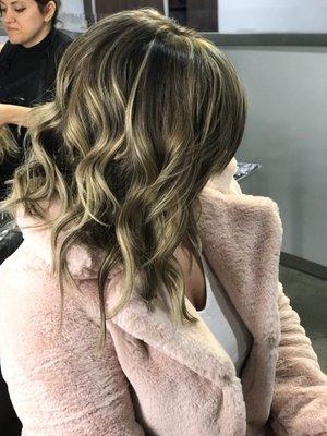 Balayage and haircut