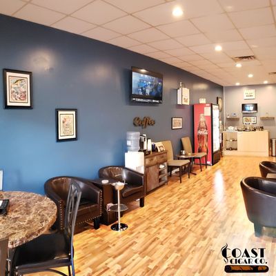 Coast Cigar Company's cigar lounge