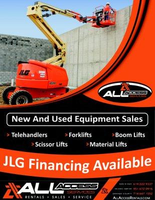 Sale New and Used JLG Equipment for SALE!