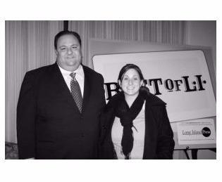 Todd Zimmer and Stephanie Mathiesen receiving "Best Of LI Award"