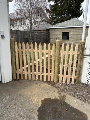 Moved the existing cobblestones to make this fence work.