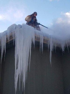 Ice dam removal with steam is the safest for your home.