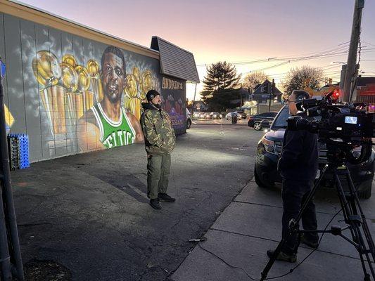 Bill Russell tribute Stoneham MA channel 7 interview