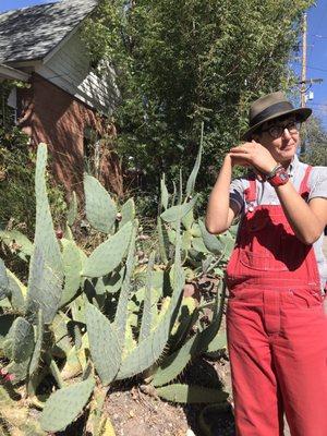 Cebastien Rose explains how to clean Prickly Pear fruit of needles.