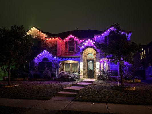 Holiday light installation