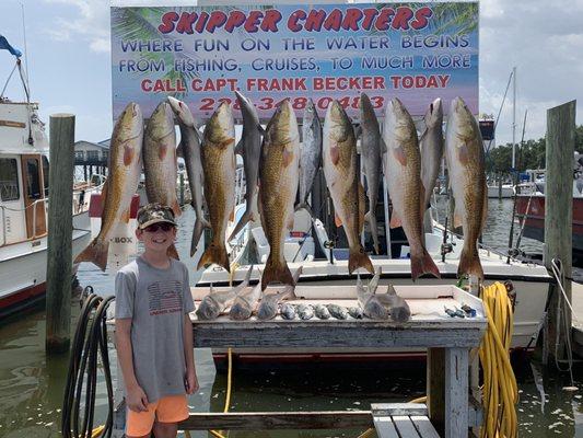 6 hour trip ... Red drum, sand shark, and Spanish mackerel.