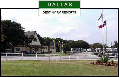 Entrance to Destiny Dallas RV Park