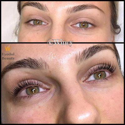 Keratin eyelash lift done by Wincy