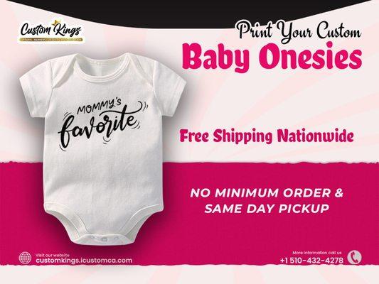 Your baby must need comfortable clothing. On iCustom you can customize your baby's onesies as per your choice!