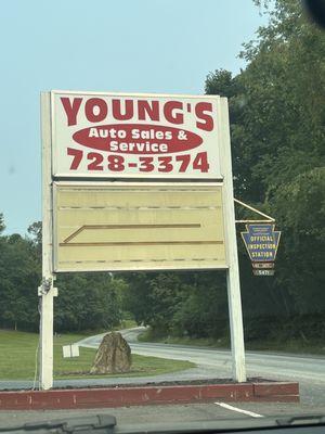 Sign along road