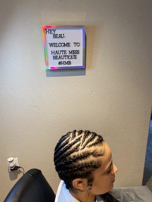 Lemonade braids side view