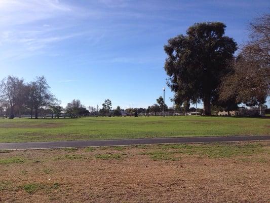 Walking track and large grassy area for the children of the community to enjoy.