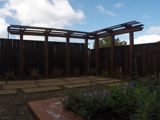 Custom Shade Structure and Decomposed Granite Patio