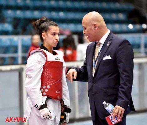 ITSO photo of President/Legal Counsel of ITSO and Sundo Martial Arts Master Michael Raiz and Jr. Master Jen competing at ITSO