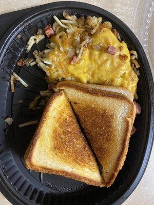 Patty Melt and Hashbrowns (Scattered, Covered, Smothered and Chunked just like Chef Sean Brock)